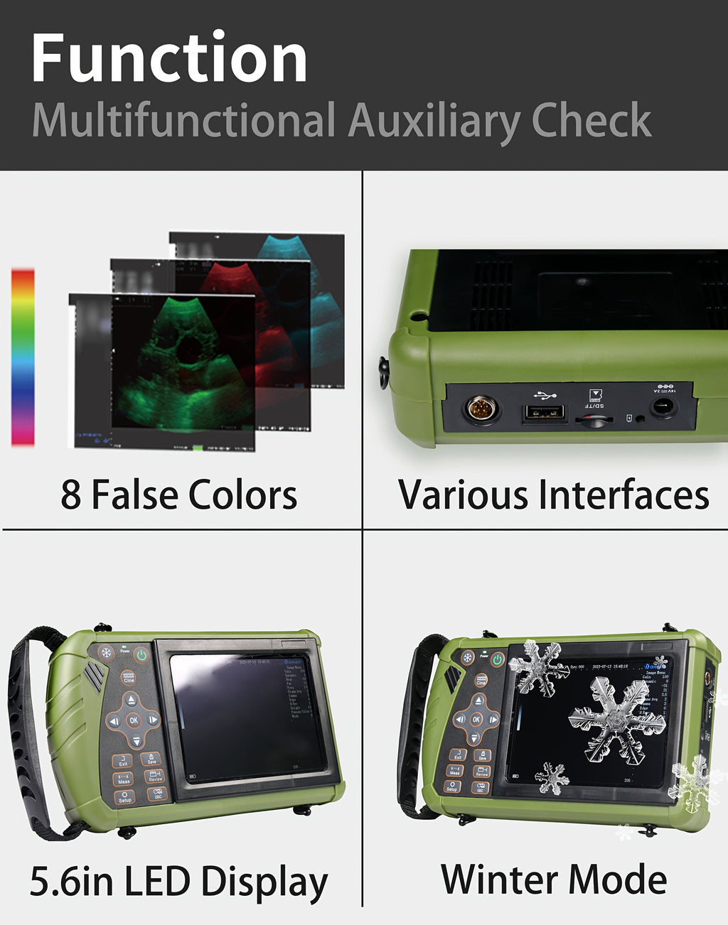 DAWEI Portable Veterinary Ultrasound Scanner (with 3.5MHz Probe), Handheld Animal Ultrasound Device For Pregnancy, For Pigs, Sheep, Dogs, And Cats, Applicable To Farms, Animal Clinics, Etc