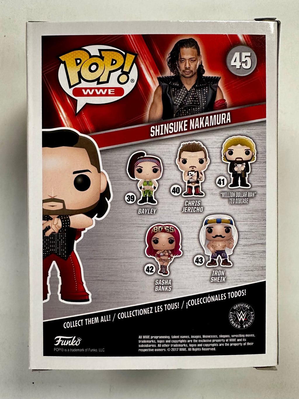 Shinsuke Nakamura Signed WWE Japanese Wrestling Funko Pop! #45 Vaulted PSA/DNA COA