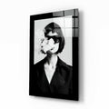 Bob Haircut Woman Smoke Face Glass Wall Art