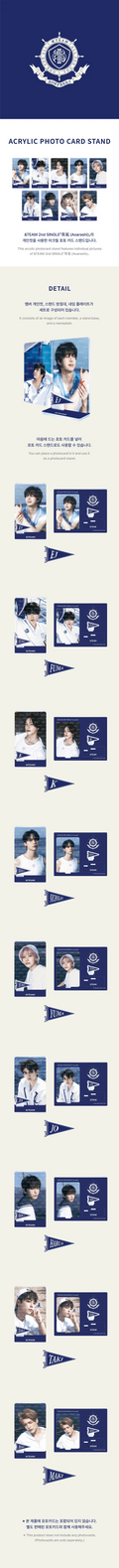 &TEAM - Aoarashi 2nd Single Album Official MD Acrylic Photo Card Stand