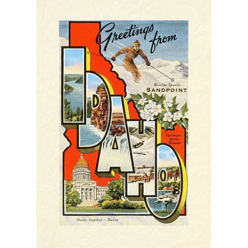 Vintage Lined Notebook Greetings from Sandpoint, Idaho - Paperback