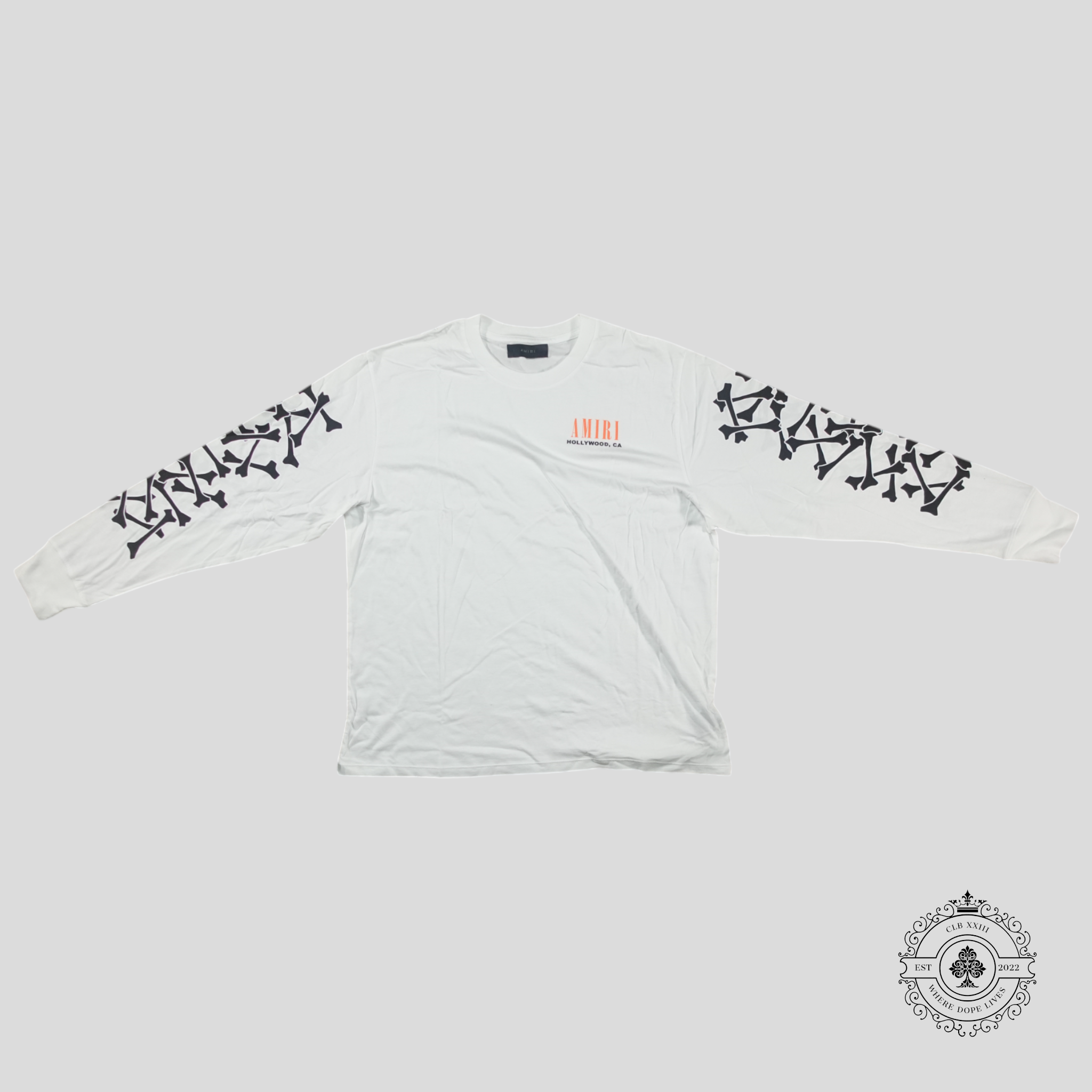 Amiri Bones Long Sleeve Shirt in White