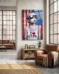 Stars Stripes Sunglasses Boy Glass Wall Art