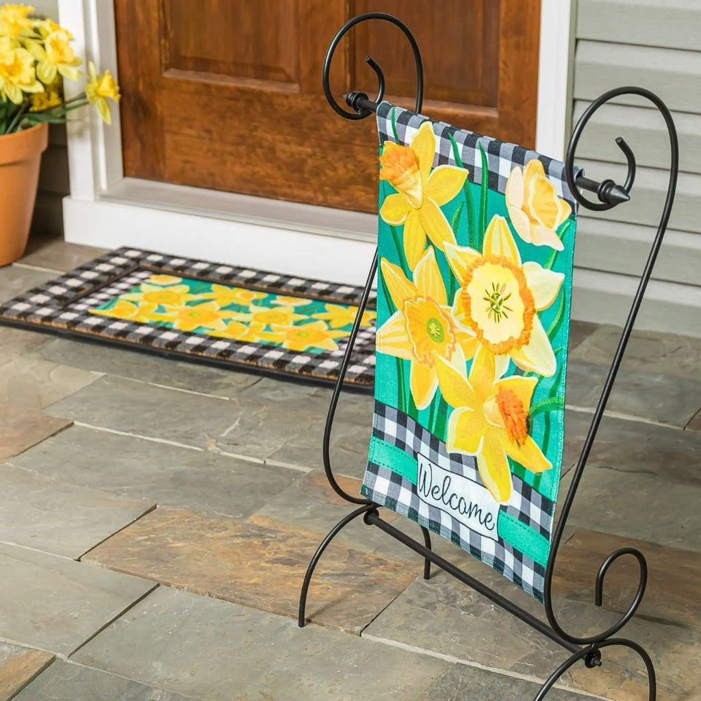 Daffodil Garden Spring Garden Flag 2 Sided Burlap