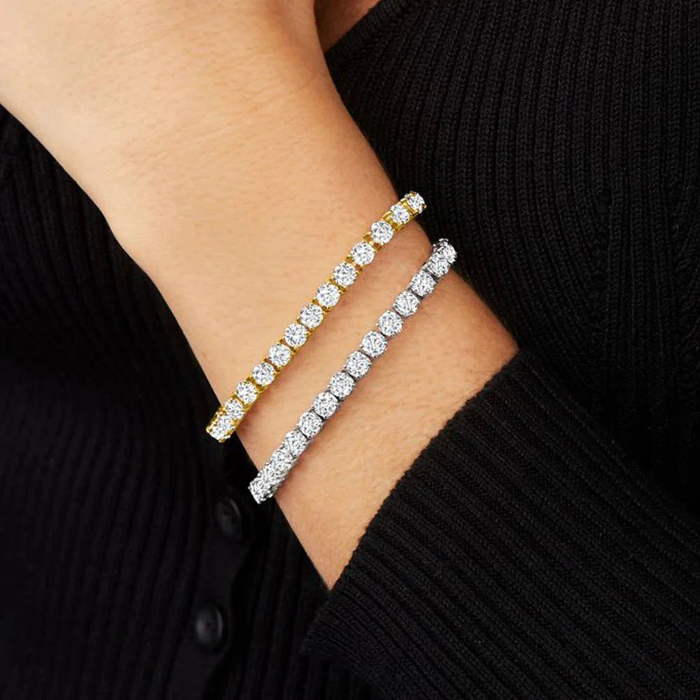 Dainty Moissanite Tennis Bracelet.