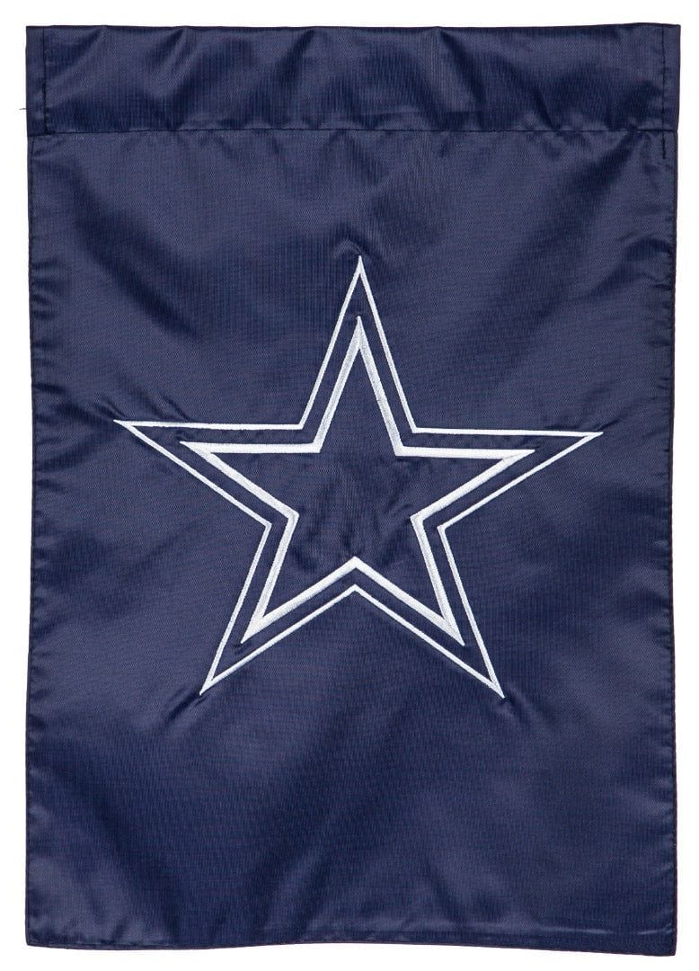 Dallas Cowboys Garden Flag 2 Sided Applique Logo