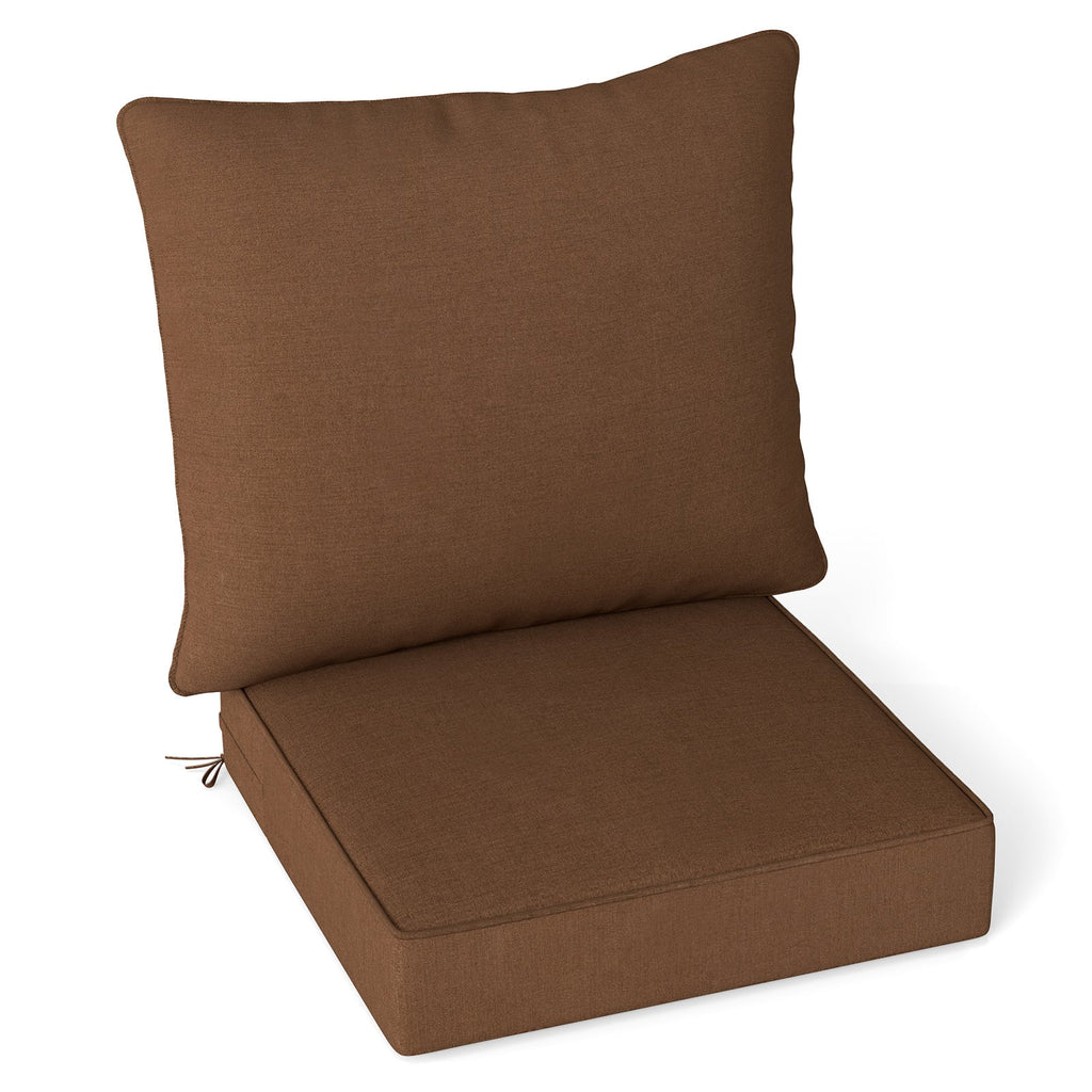 Deep Seat Chair Cushion Pads Set with Rope Belts for Indoor and Outdoor