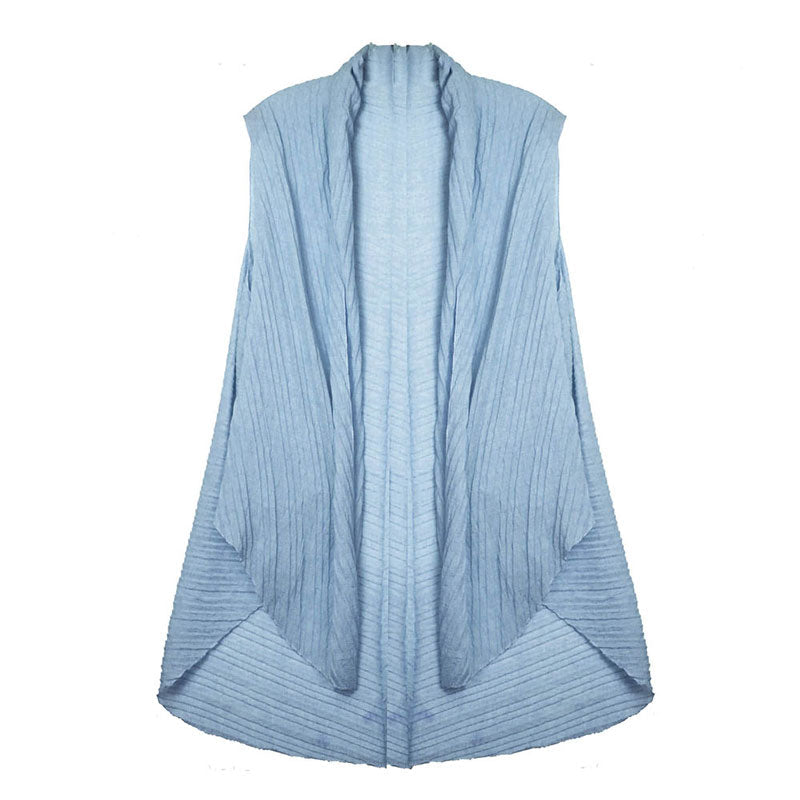 Solid Pleated Vest