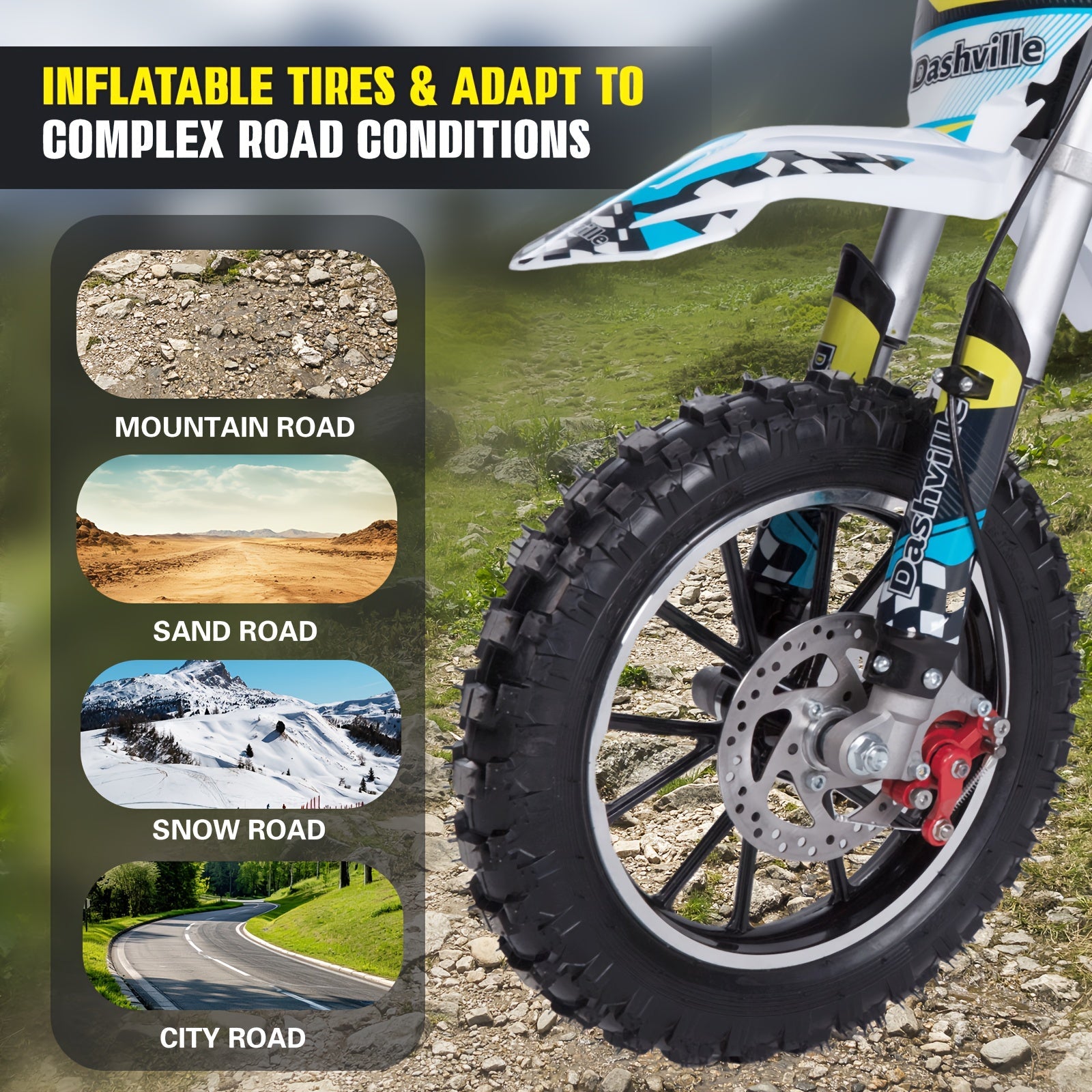 Dirt Bike, 4-Stroke Gas Power Mini Pit Bike