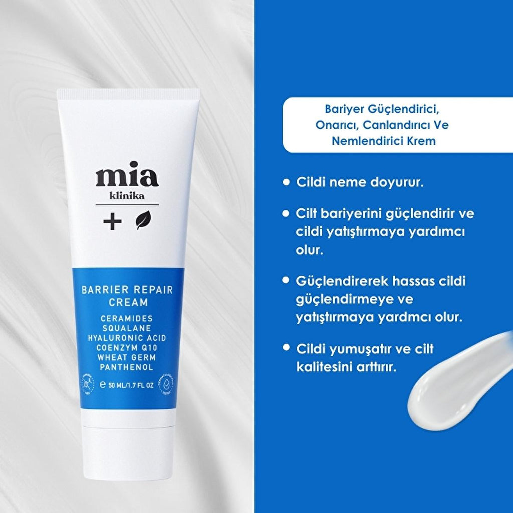 Mia Klinika Skin Barrier Strengthening Face Cream: Repair, Revitalize & Hydrate Sensitive Skin | Bariyer GŸ�lendirici Krem