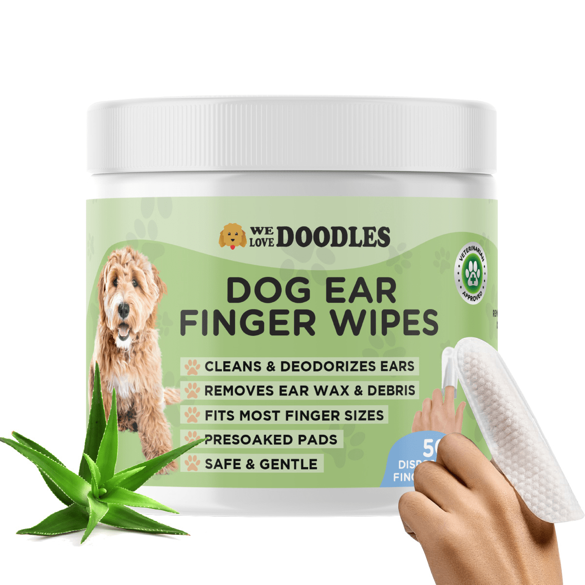Dog Ear Finger Wipes (50 PCS)