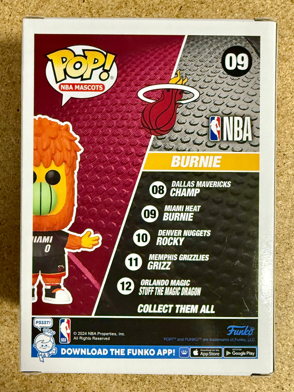 Pitbull “Mr. 305 aka Mr. Worldwide” Signed Miami Heat Burnie Funko Pop! #09 With JSA COA