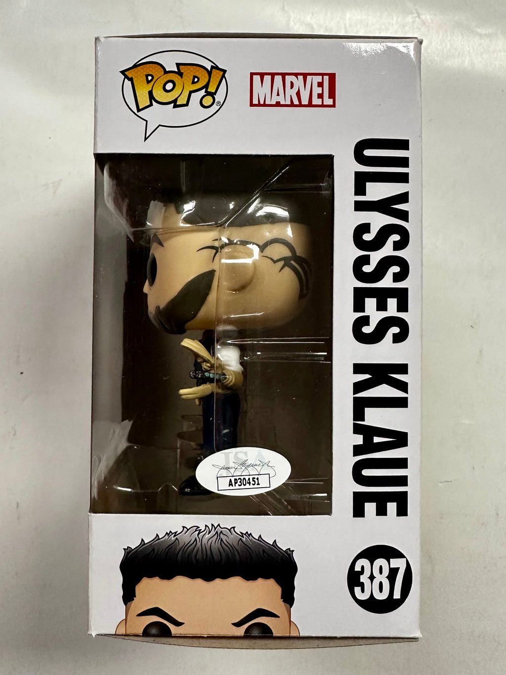 Andy Serkis Signed Marvel Ulysses Klaue 2018 Vaulted Funko Pop! #387 JSA COA
