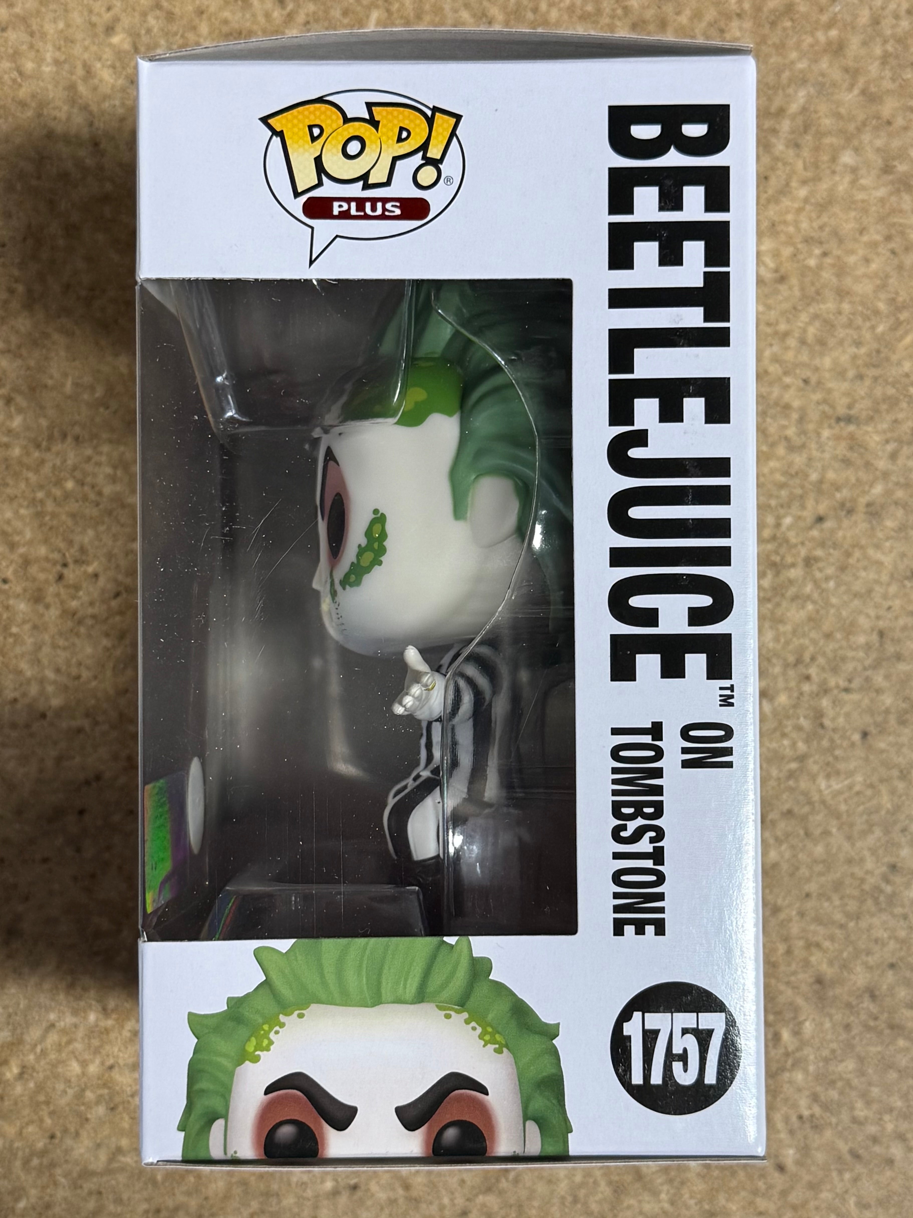 Funko Pop! Plus Movies Beetlejuice On Tombstone #1757 Glow 2024 Exclusive
