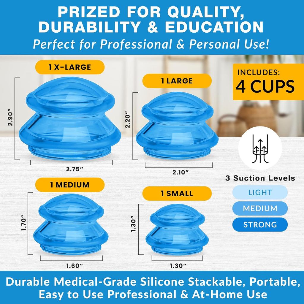 EDGE™ Pro Cupping Set Blue, 8 Cups