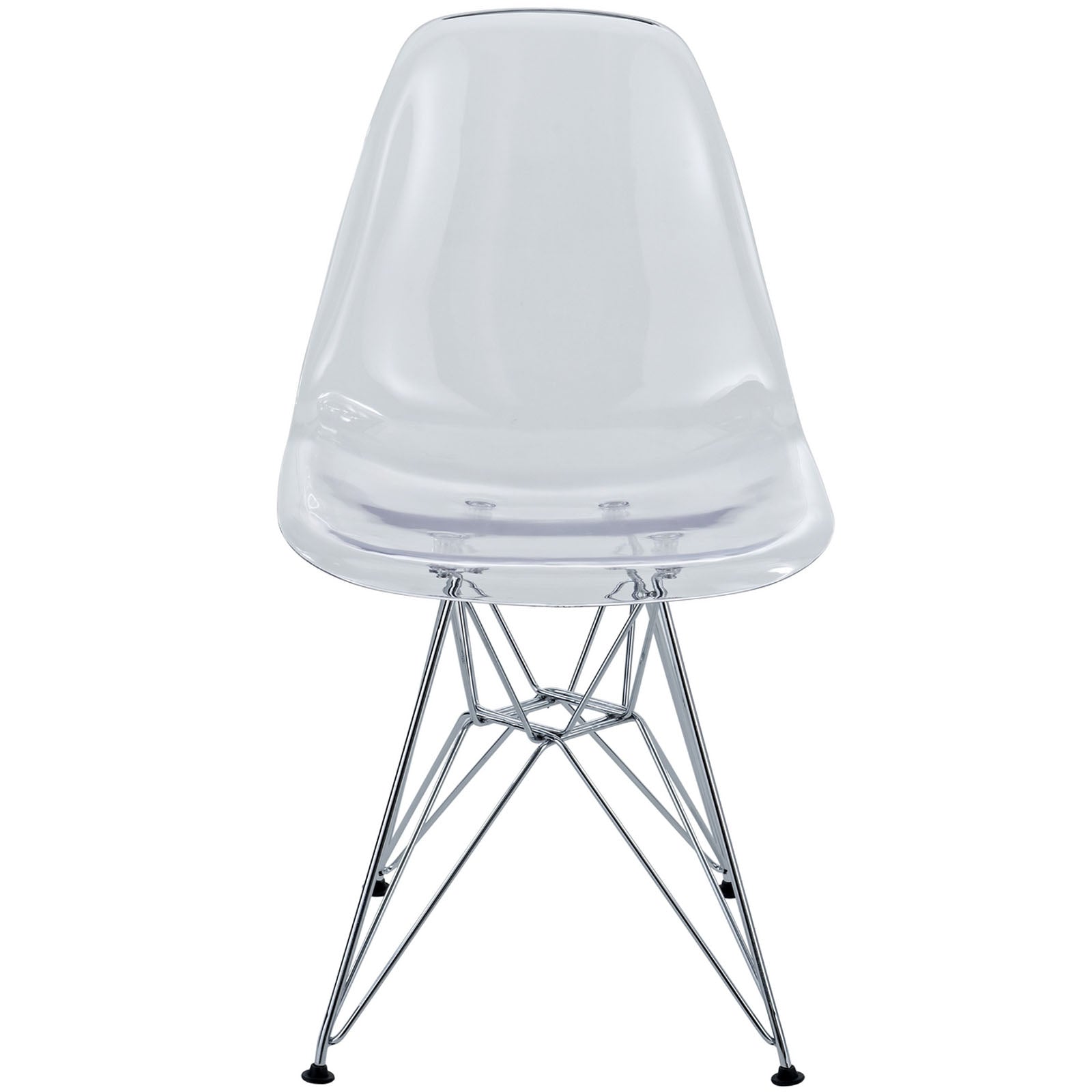 Paris Dining Side Chair Set of 2 in Clear