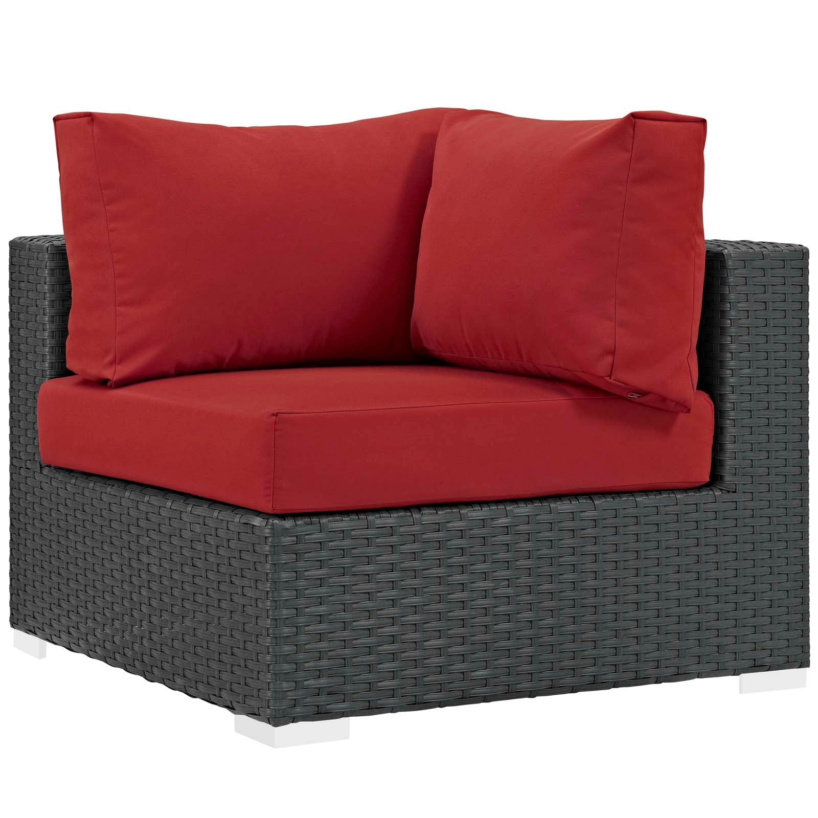 Sojourn 11 Piece Outdoor Patio Sunbrella¨ Sectional Set by Modway