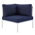 Harmony Sunbrella¨ Basket Weave Outdoor Patio Aluminum Corner Chair by Modway