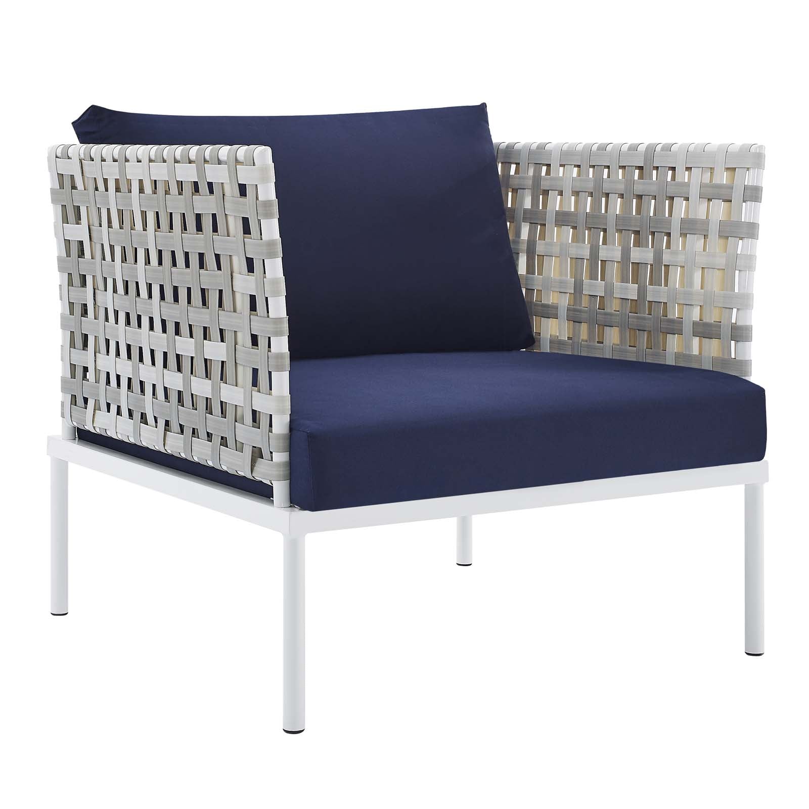 Harmony Sunbrella¨ Basket Weave Outdoor Patio Aluminum Armchair by Modway