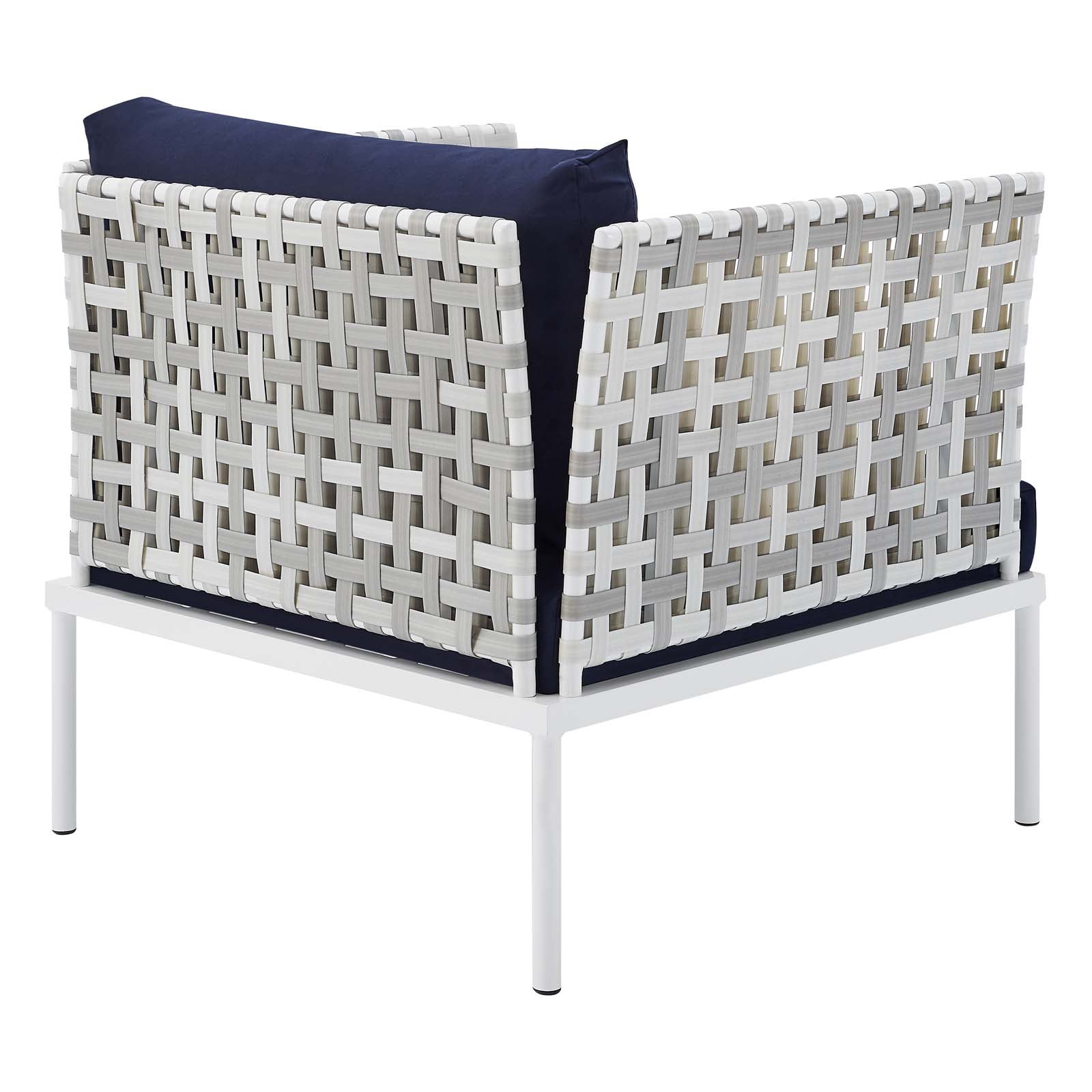 Harmony Sunbrella¨ Basket Weave Outdoor Patio Aluminum Armchair by Modway
