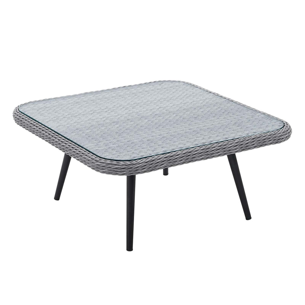 Endeavor Outdoor Patio Wicker Rattan Square Coffee Table by Modway