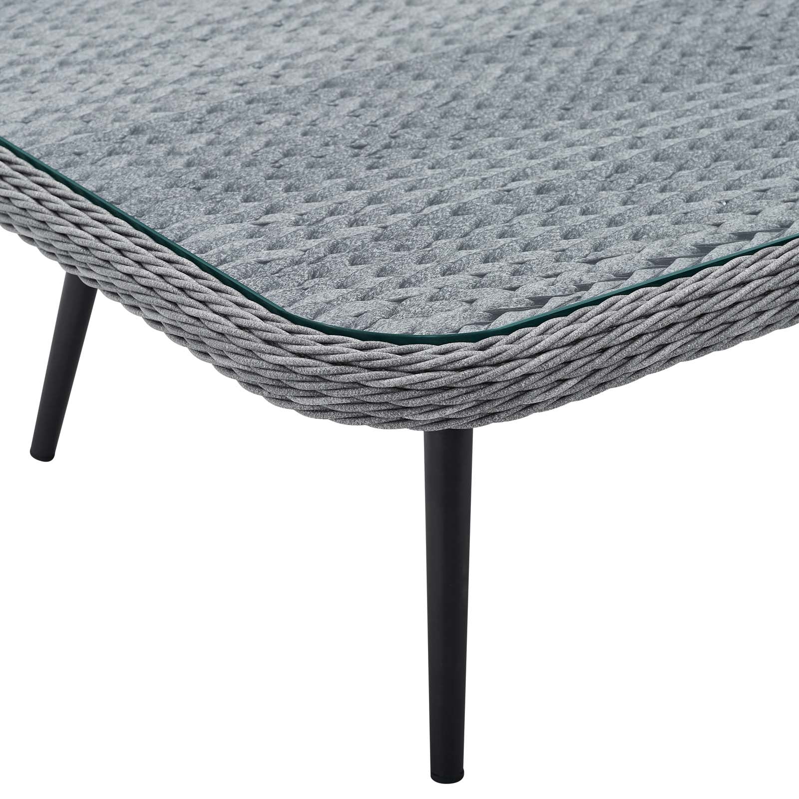 Endeavor Outdoor Patio Wicker Rattan Square Coffee Table by Modway
