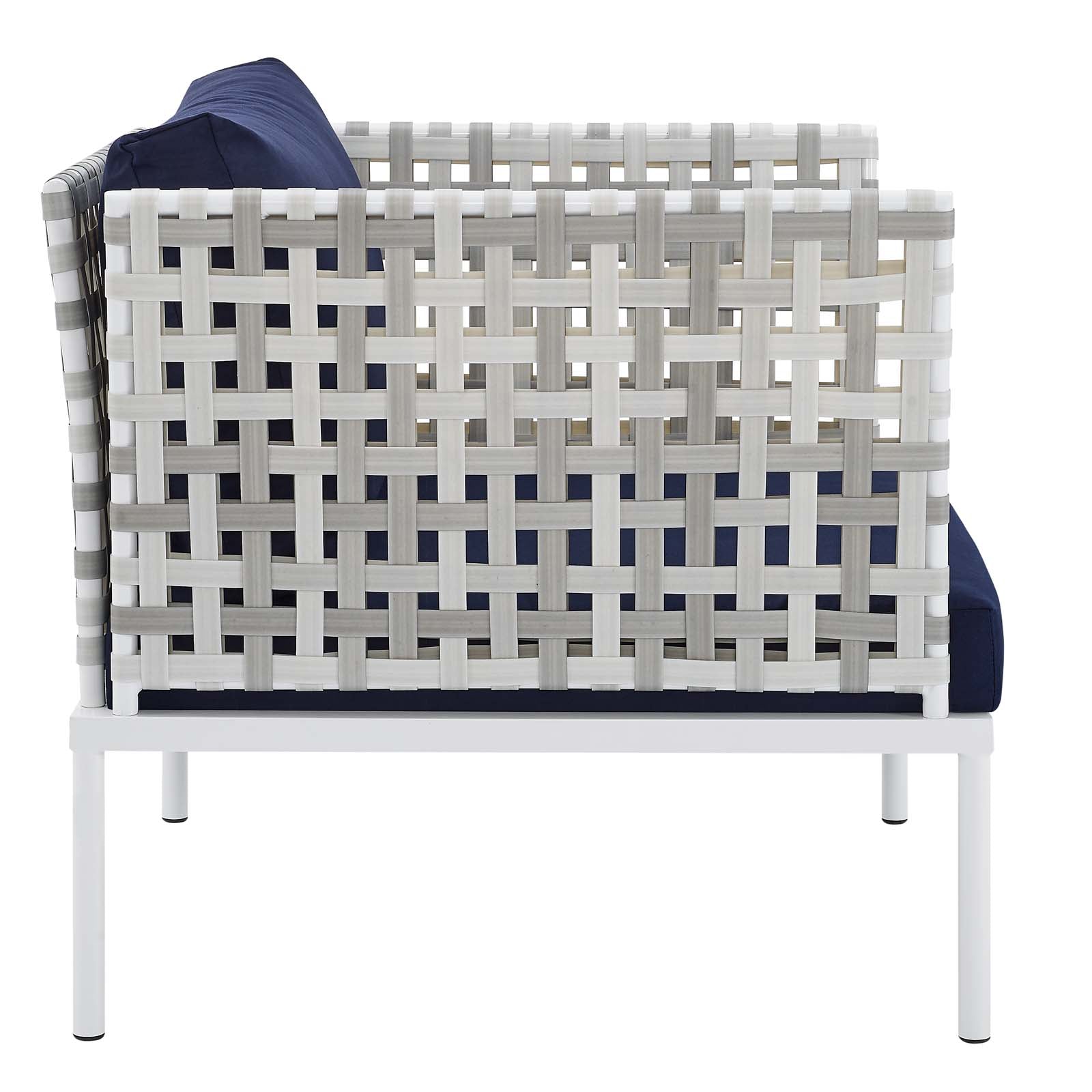 Harmony 3-Piece Sunbrella¨ Basket Weave Outdoor Patio Aluminum Seating Set by Modway