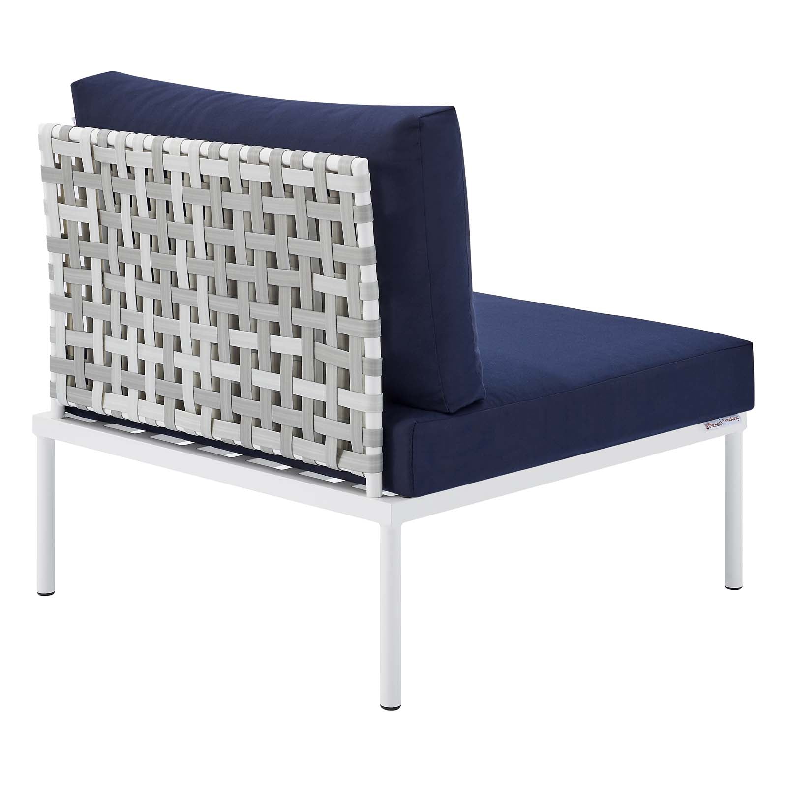 Harmony 4-Piece Sunbrella¨ Basket Weave Outdoor Patio Aluminum Seating Set by Modway