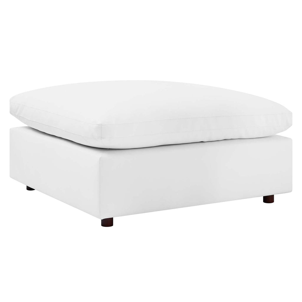 Commix Down Filled Overstuffed Vegan Leather Ottoman by Modway