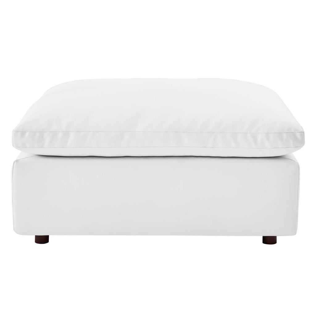 Commix Down Filled Overstuffed Vegan Leather Ottoman by Modway
