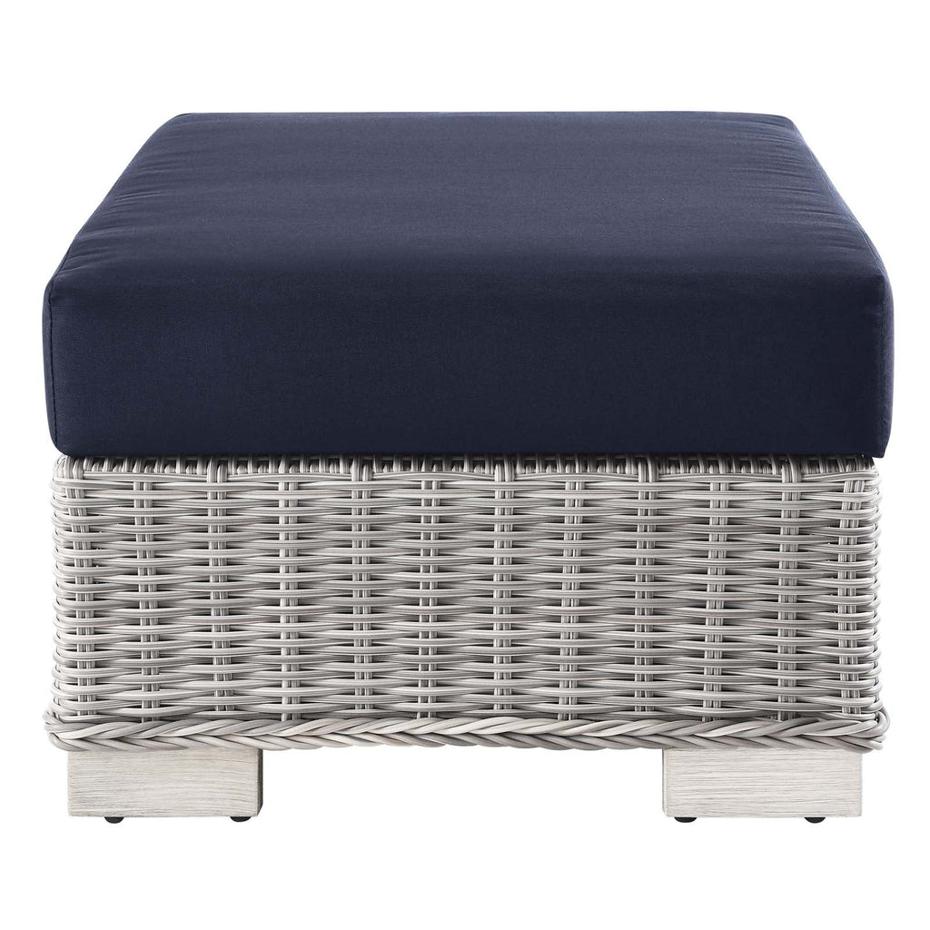 Conway Outdoor Patio Wicker Rattan Ottoman by Modway