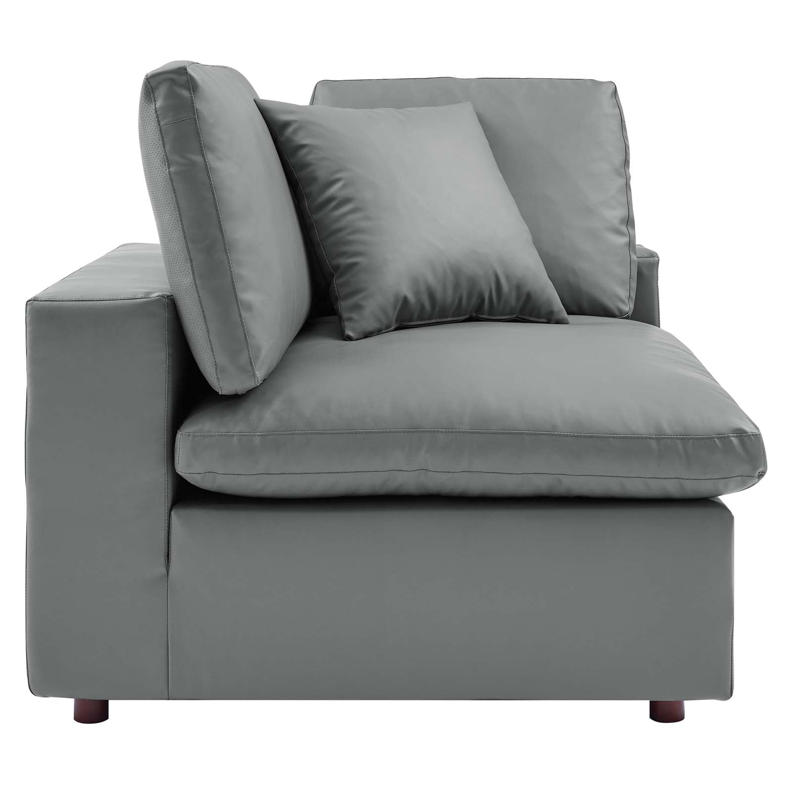 Commix Down Filled Overstuffed Vegan Leather Loveseat by Modway