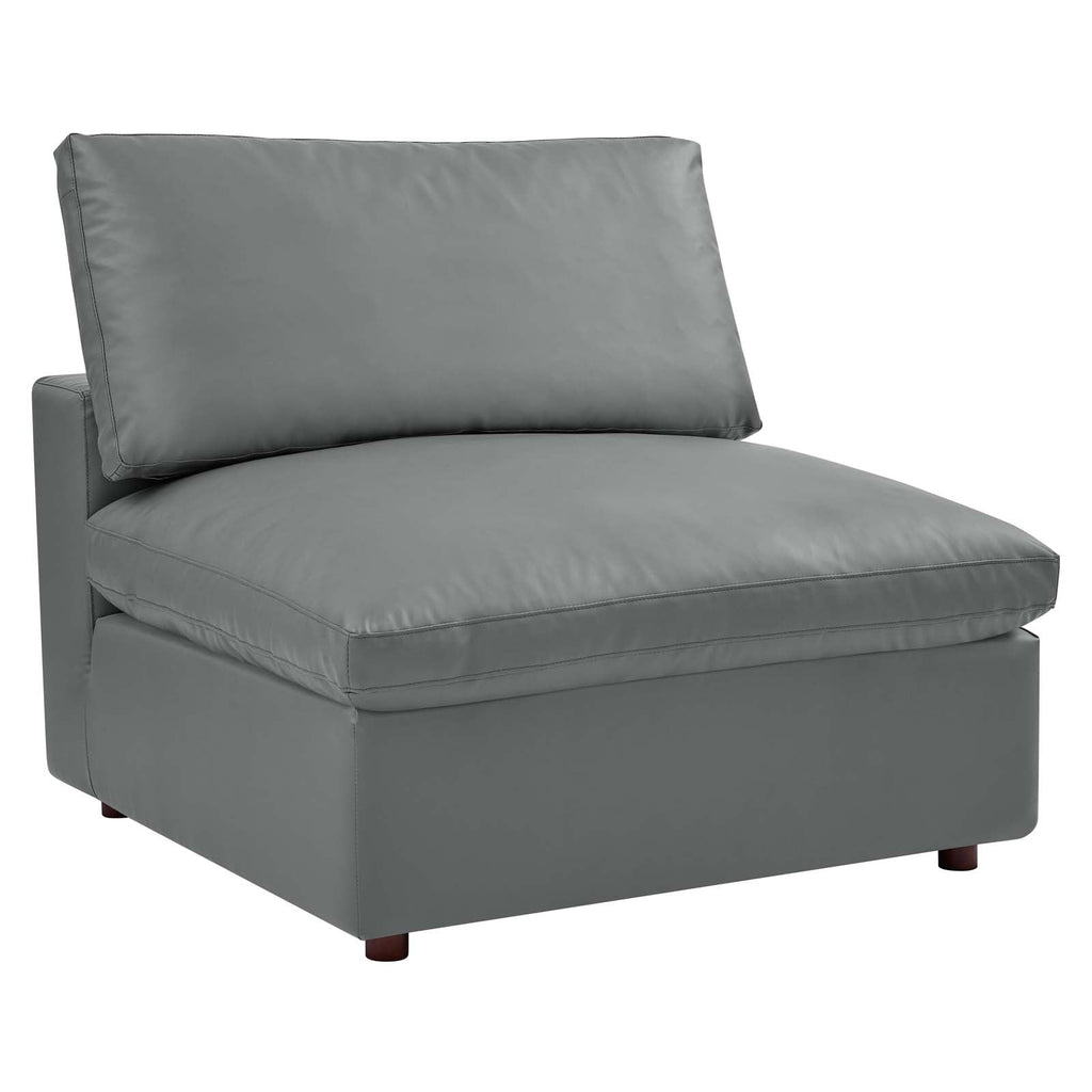 Commix Down Filled Overstuffed Vegan Leather 4-Seater Sofa by Modway
