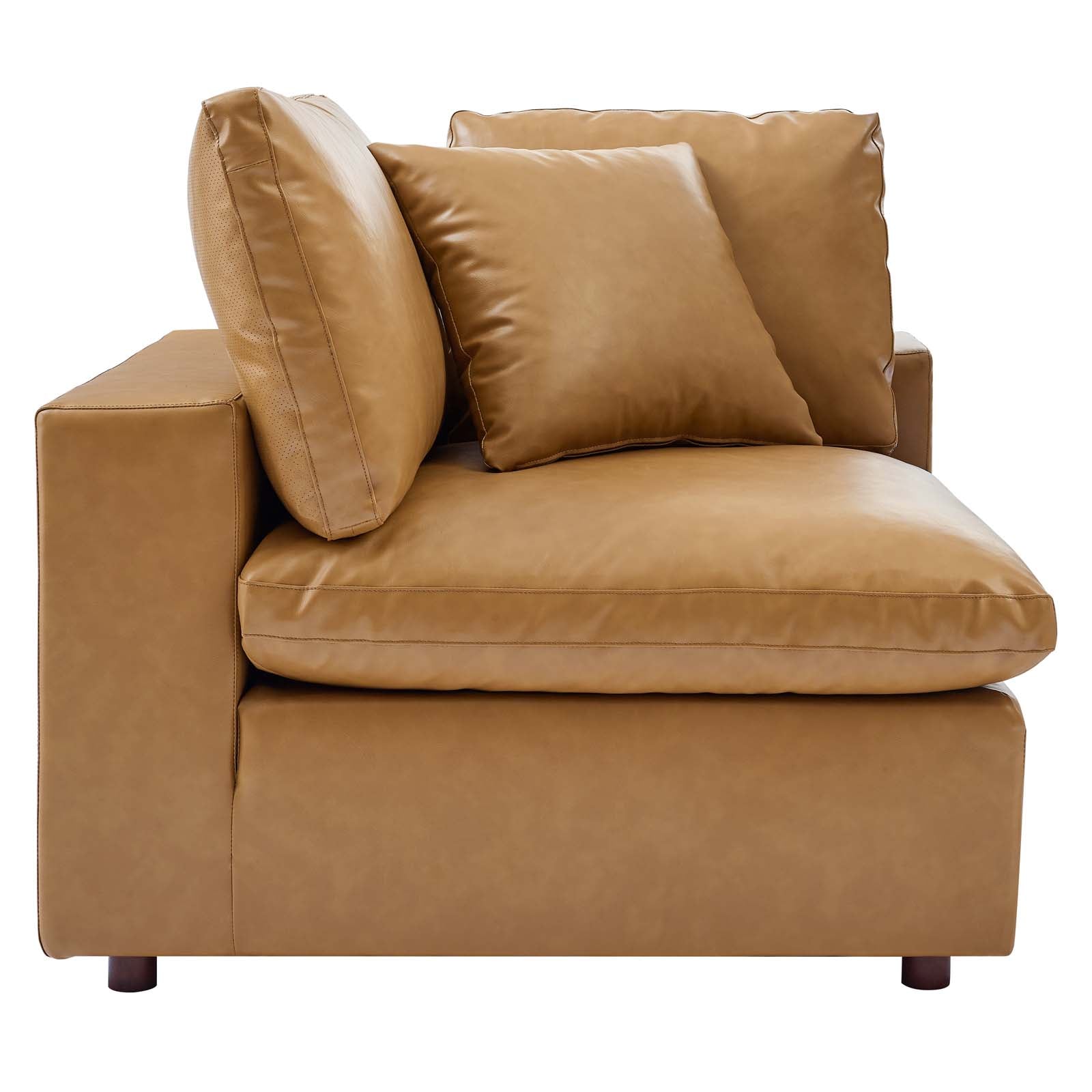 Commix 7-Piece Down Filled Overstuffed Vegan Leather Sectional Sofa by Modway