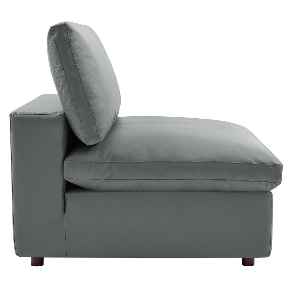 Commix 8-Piece Down Filled Overstuffed Vegan Leather Sectional Sofa by Modway