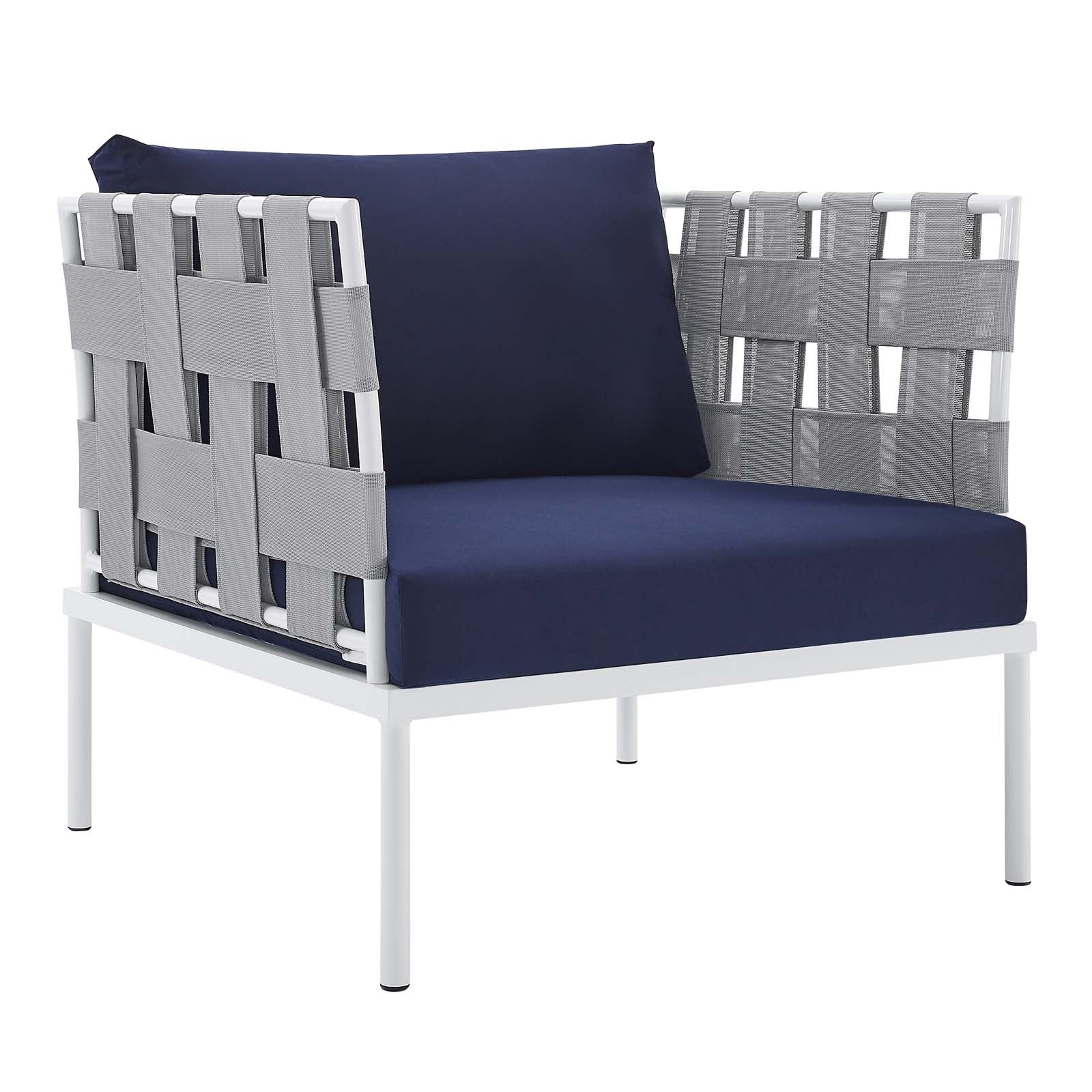 Harmony 6-Piece Sunbrella¨ Outdoor Patio Aluminum Seating Set by Modway