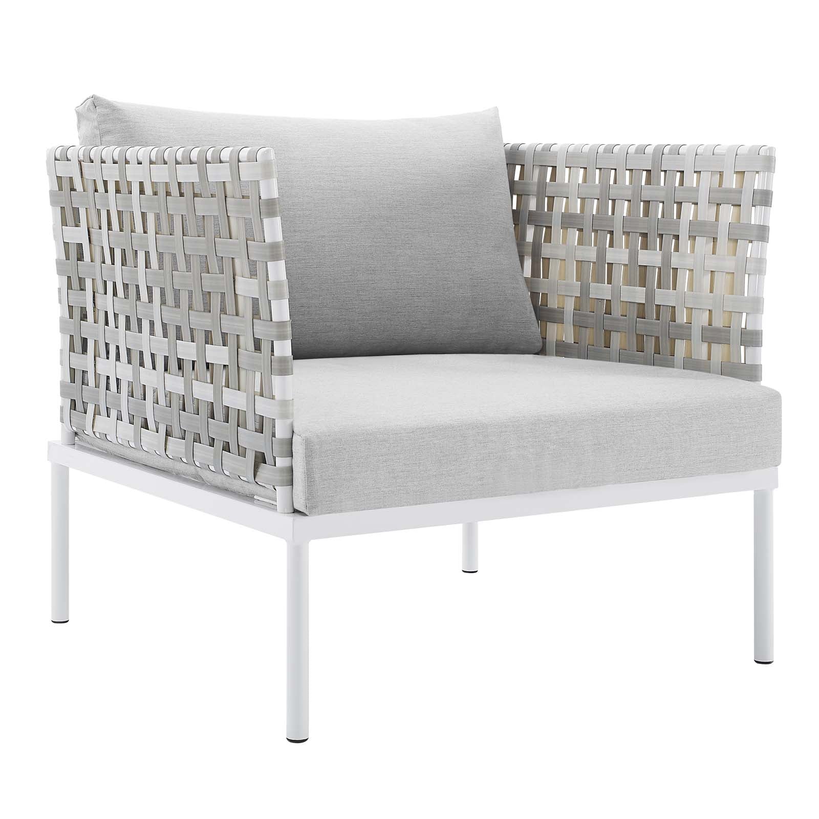 Harmony 8-Piece Sunbrella¨ Basket Weave Outdoor Patio Aluminum Seating Set by Modway