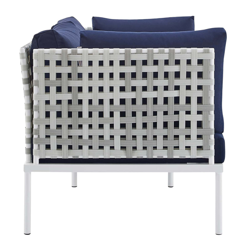 Harmony 8-Piece Sunbrella¨ Basket Weave Outdoor Patio Aluminum Seating Set by Modway