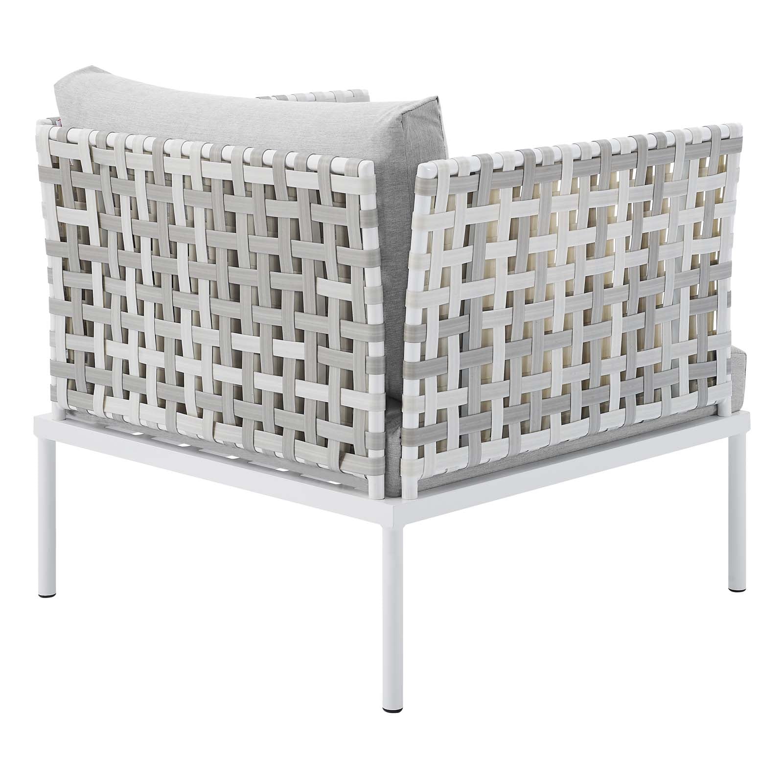 Harmony 10-Piece Sunbrella¨ Basket Weave Outdoor Patio Aluminum Sectional Sofa Set by Modway