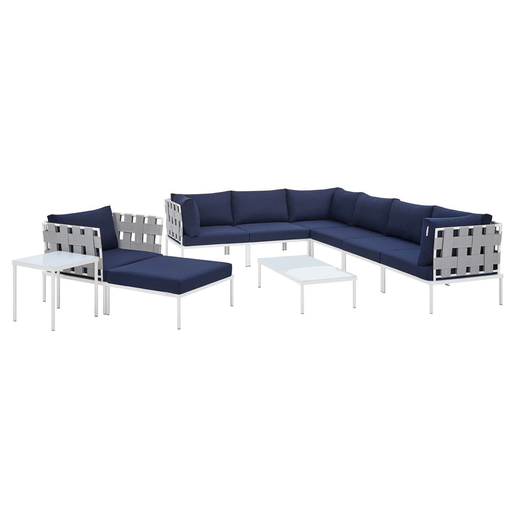 Harmony 10-Piece Sunbrella¨ Outdoor Patio Aluminum Sectional Sofa Set by Modway