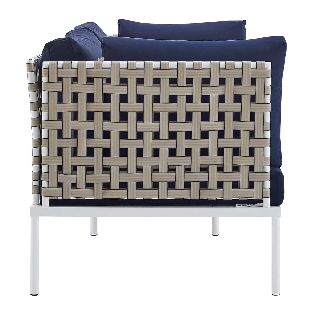 Harmony Sunbrella¨ Basket Weave Outdoor Patio Aluminum Loveseat by Modway