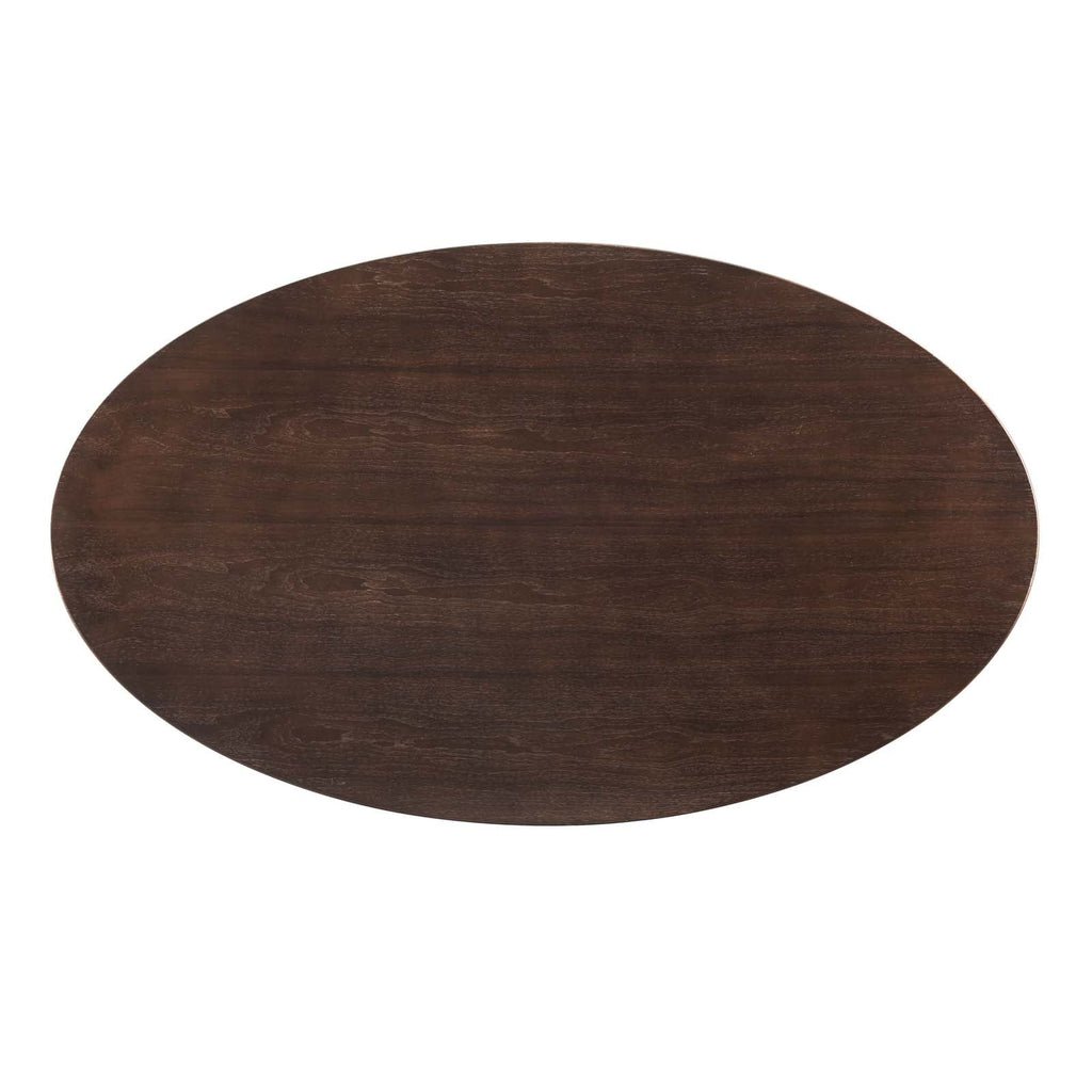 Lippa 60" Oval Cherry Walnut Wood Dining Table by Modway