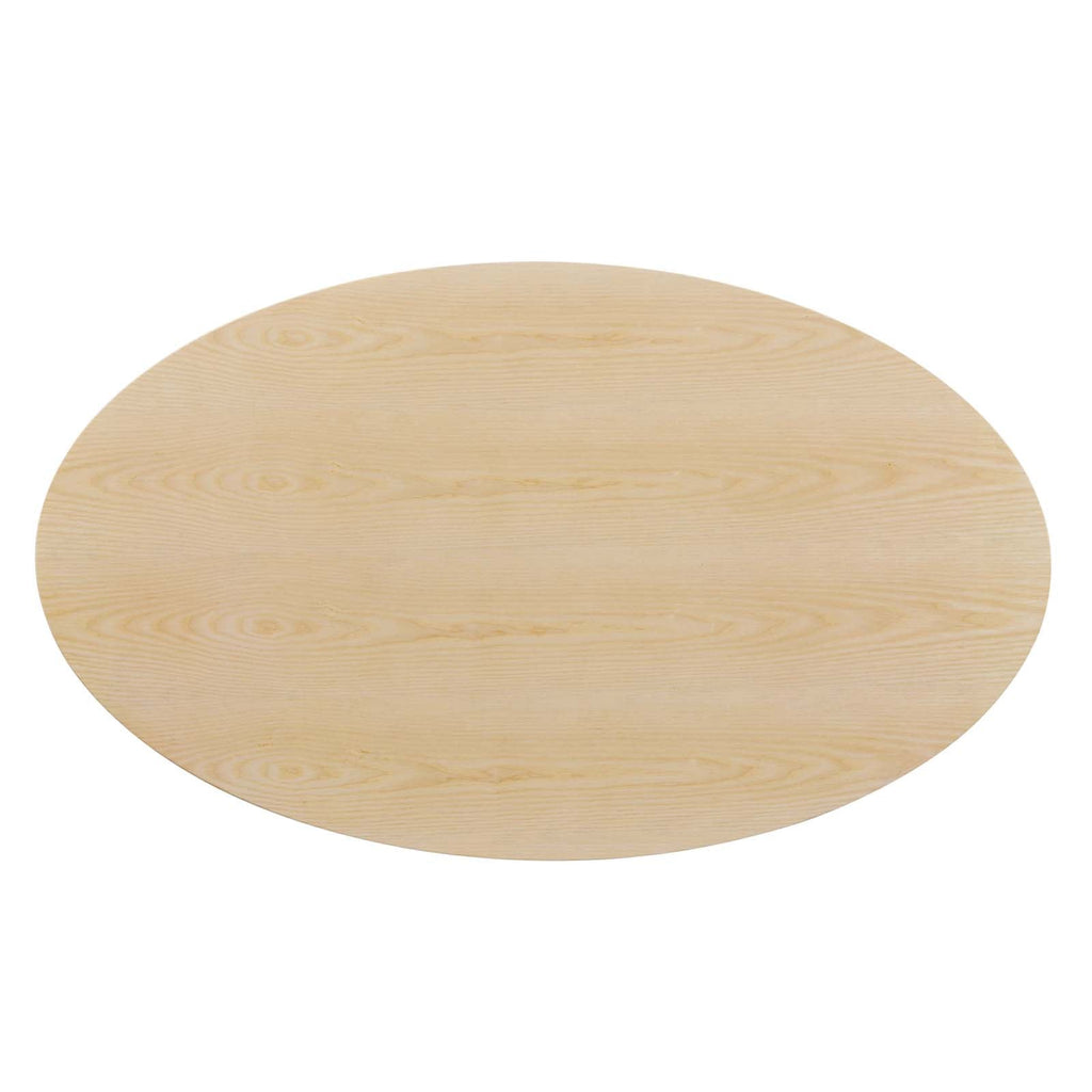 Lippa 60" Oval Natural Wood Dining Table by Modway