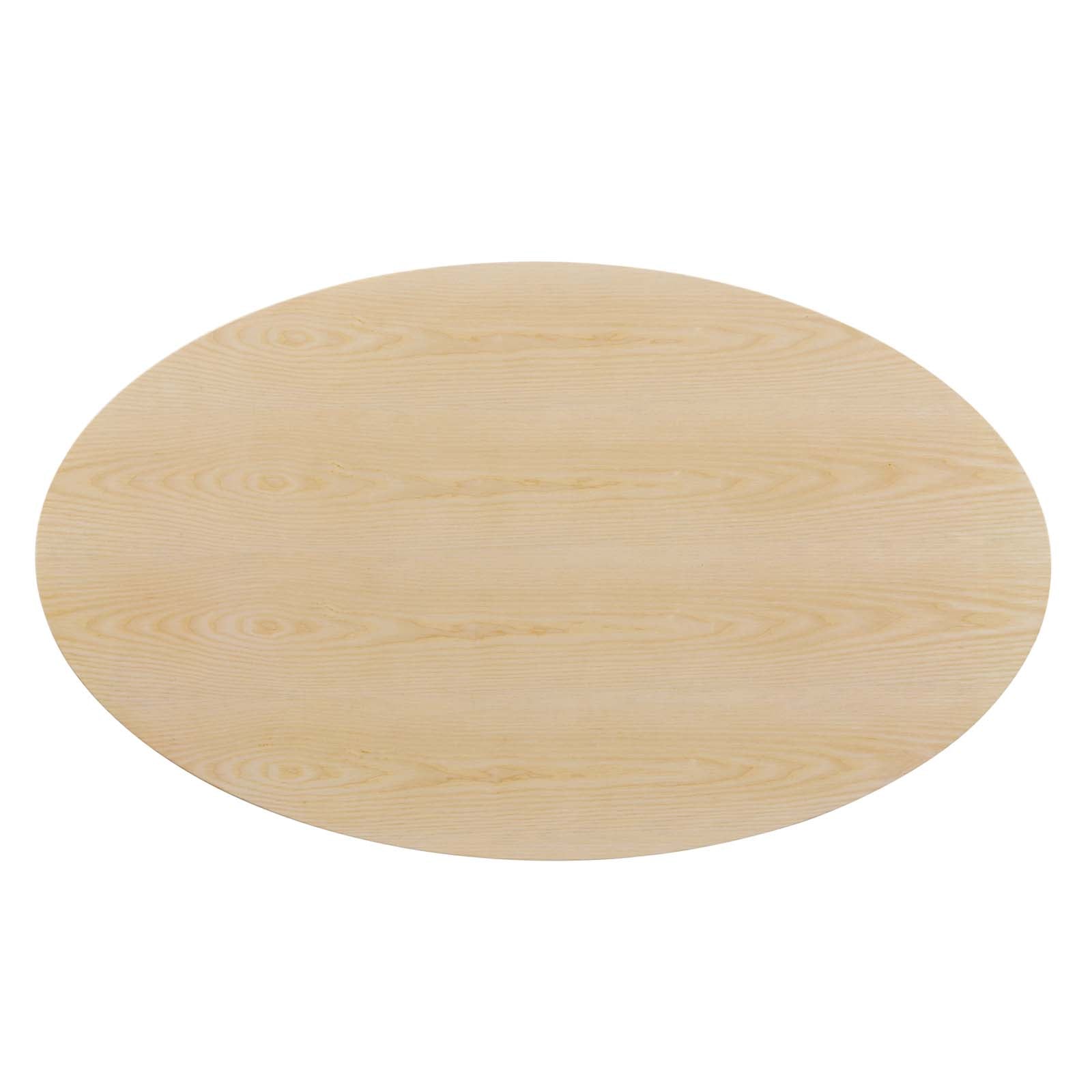 Lippa 60" Oval Natural Wood Dining Table by Modway