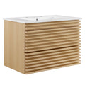Render 30" Wall-Mount Bathroom Vanity by Modway