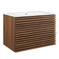 Render 30" Wall-Mount Bathroom Vanity by Modway