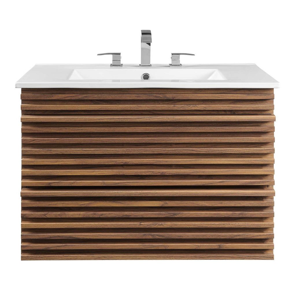 Render 30" Wall-Mount Bathroom Vanity by Modway