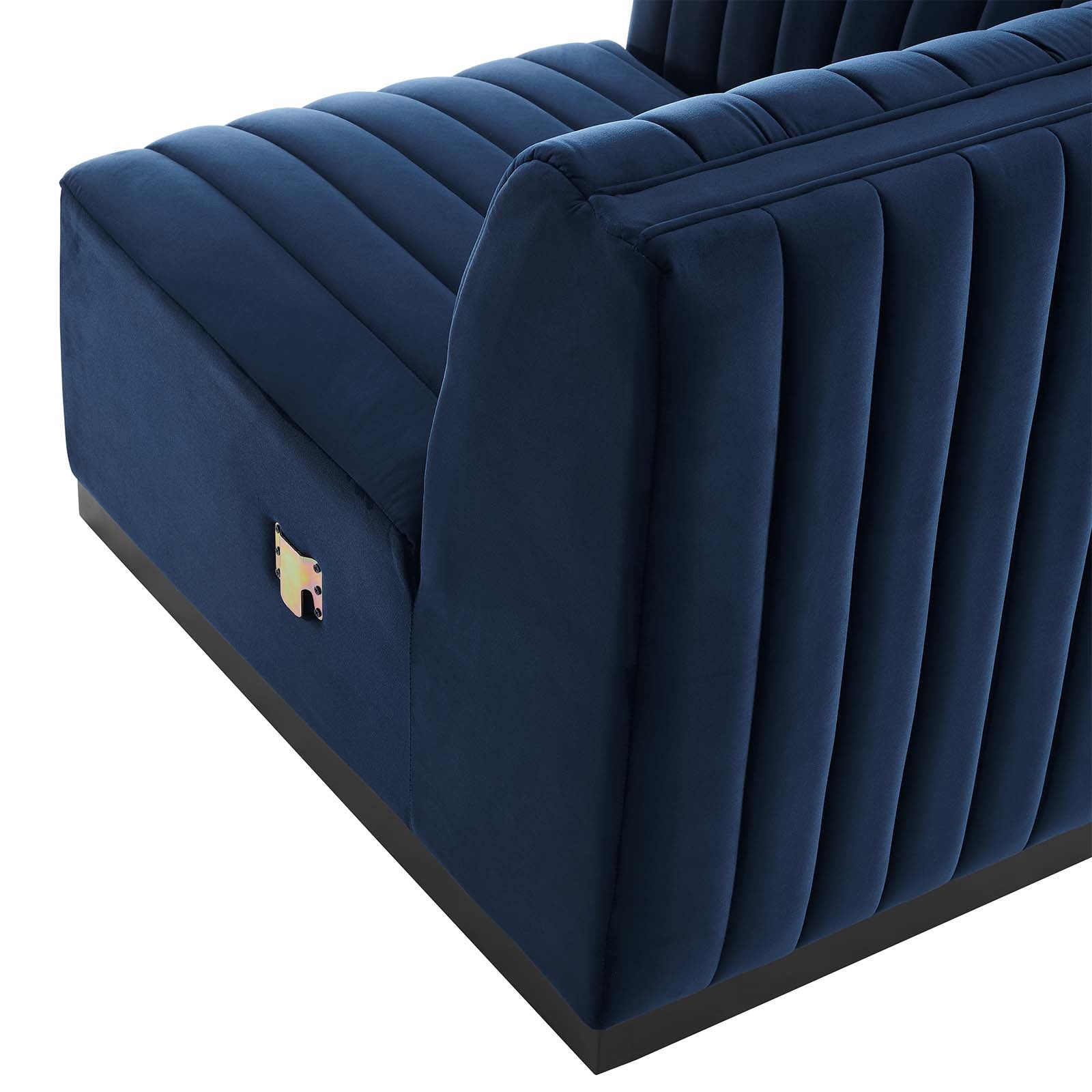 Conjure Channel Tufted Performance Velvet Left Corner Chair by Modway