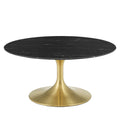 Lippa 36" Round Faux Marble Coffee Table by Modway