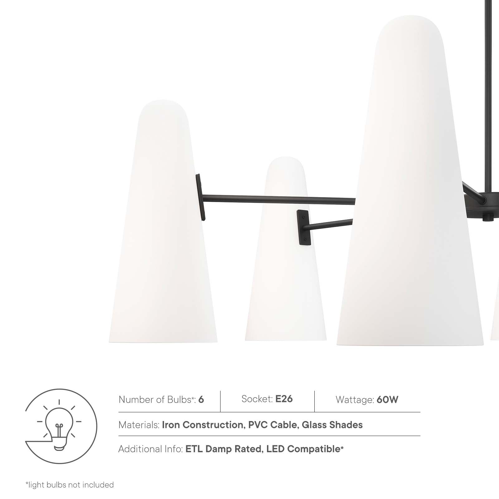Beacon 6-Light Chandelier by Modway